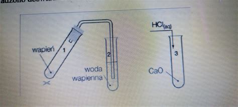 Przeprowadzono doświadczenie chemiczne przedstawione na schematach