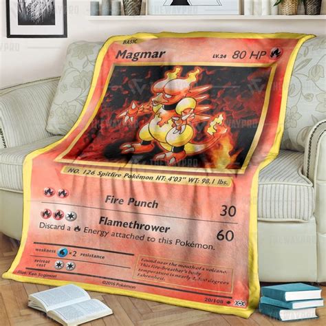 Magmar Evolutions Pokemon Blanket MoreQuilt Best Comfortable Blanket