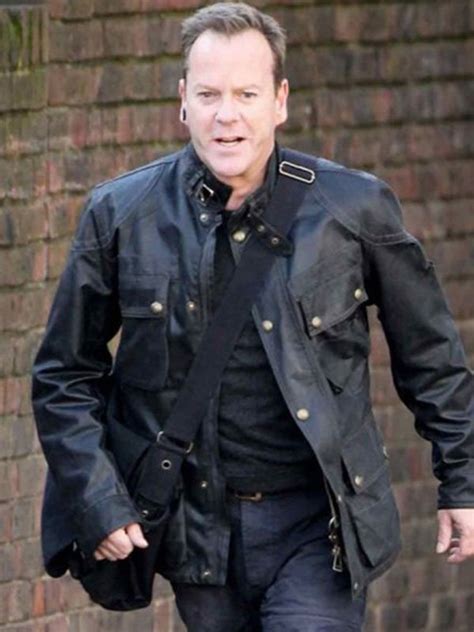 Kiefer Sutherland Rabbit Hole Black Leather Jacket