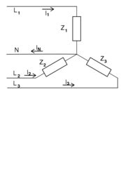 A Three-phase electric power load connected in Y formation Vector for ...