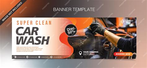 Premium Vector | Car wash banner design template