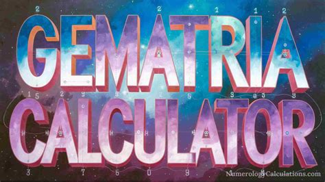 Gematria Calculator Convert Words to Numerical Values 