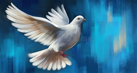 Dove Bird is a Symbol of Peace and Purity, Art Illustration Painted ...