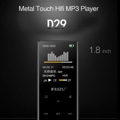 RUIZU D29 Bluetooth MP3 Player Portable Audio 8GB Support Radio FM ...