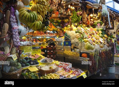 Variety Of Fruit And Vegetables In The Market Hall Mercado De Vegueta