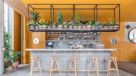 Cement Greys Meet Bright Ochre In Grzywinski Pons London Restaurant