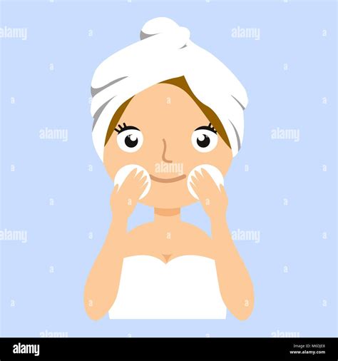 Cartoon Beautiful Girl Applying Makeup Hi Res Stock Photography And