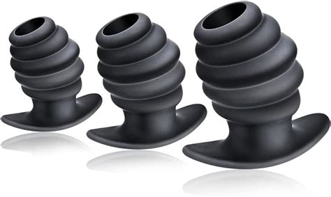 Amazon 3PCS Silicone Butt Plugs Training Set Hive Ass Tunnel Anal