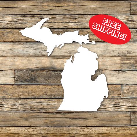 Michigan Car Decal Lake Michigan Michigan Mitten Decal Etsy