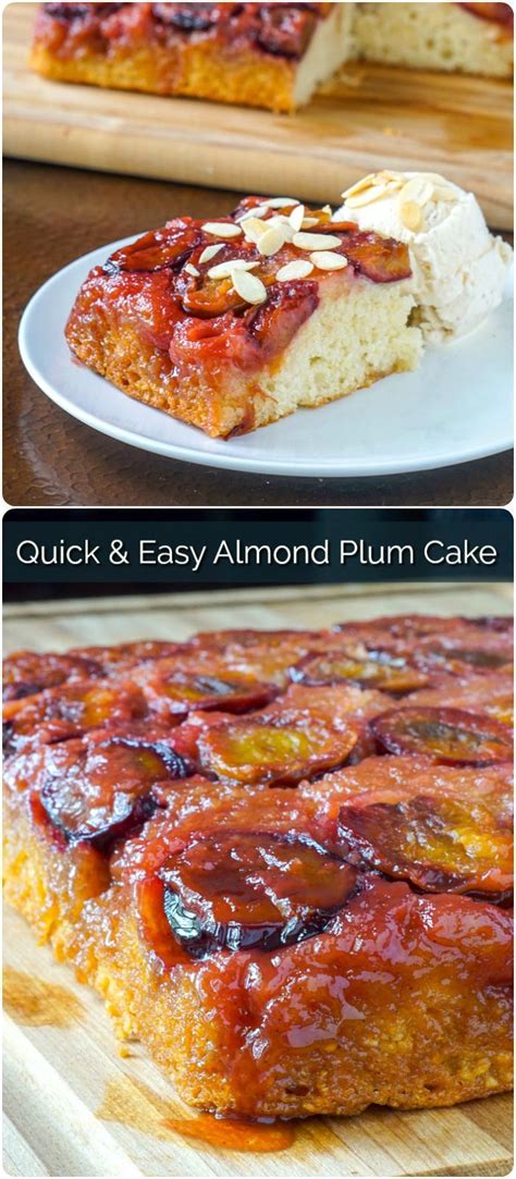 Almond Plum Cake Recipe Plum Cake Plum Upside Down Cake Rock Recipes