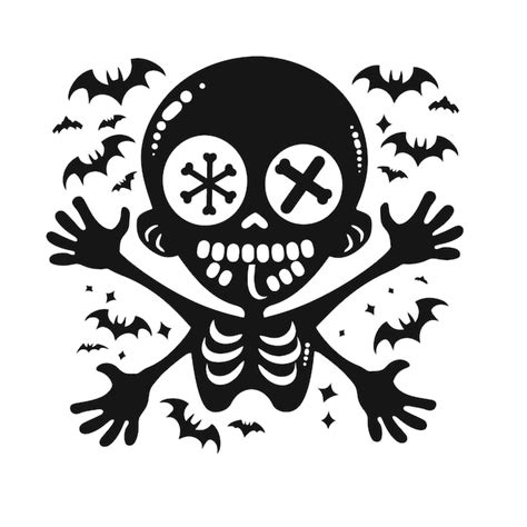 La Silueta Negra Vectorial De Halloween Vector Premium Generado Con Ia