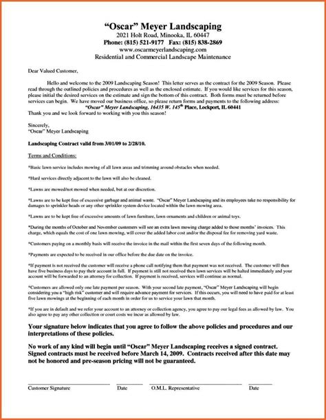 Lawn Mowing Contract Template - SampleTemplatess - SampleTemplatess