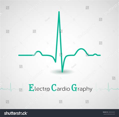 Ecg Line Electrocardiogram Vector Illustration Stock Vector (Royalty ...