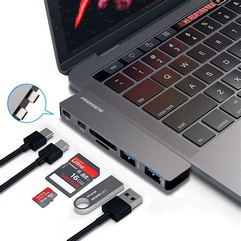 Aluminium Usb C Hub With Tf Sd Card Reader Usb Port Type C Hubs