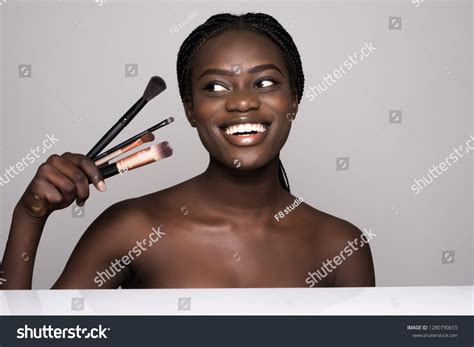 Beauty Portrait Smiling Beautiful Half Naked Stock Photo 1280790655 Shutterstock