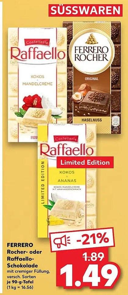 Ferrero Rocher Oder Raffaello Schokolade Aanbieding Bij Kaufland De