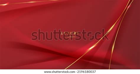 Red Abstract Background Design Golden Elements Stock Vector (Royalty ...