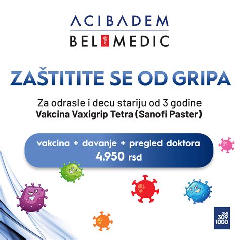 Započeta vakcinacija protiv sezonskog gripa Acibadem Bel Medic