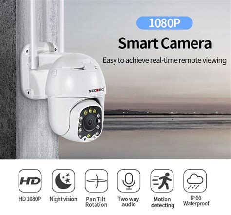 #Sectec HD 1080P Outdoor Waterproof Security 16pcs leds Wifi Smart AI ...