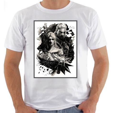 Camiseta Lc326 The Witcher Bruxo Geralt De Rivia Yennefer REF 04IJ