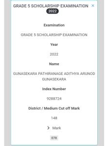 Grade Scholarship Exam Result Onlinexams Gov Lk Sri