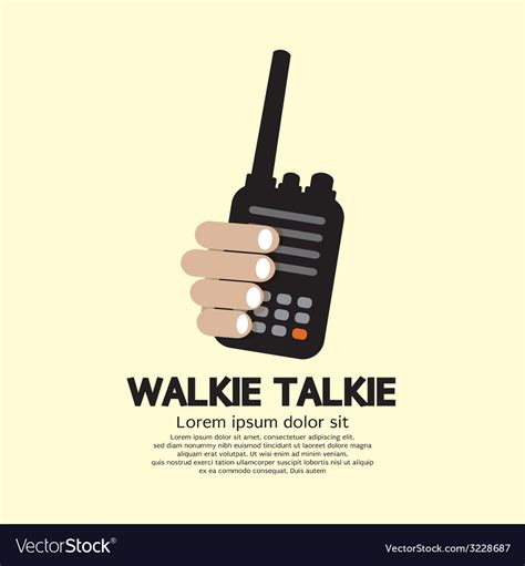 Walkie Talkie In Hand Royalty Free Vector Image