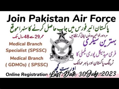 Join Pakistan Air Force As Paf Officers In Medical Branch Paf