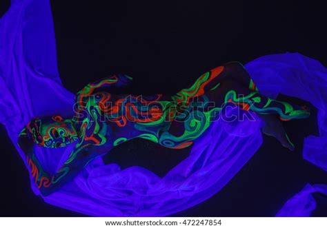 Top View Woman Poses Nude Luminous Stock Photo Shutterstock