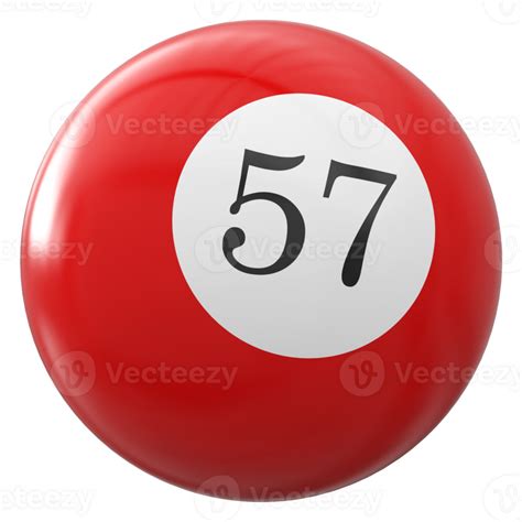 57 number 3d ball red 36307456 PNG