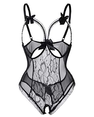 Heekpek Lingerie Trasparente Intima Da Notte Pizzo Donna Camicia Da Notte Aperto Lingerie Hollow