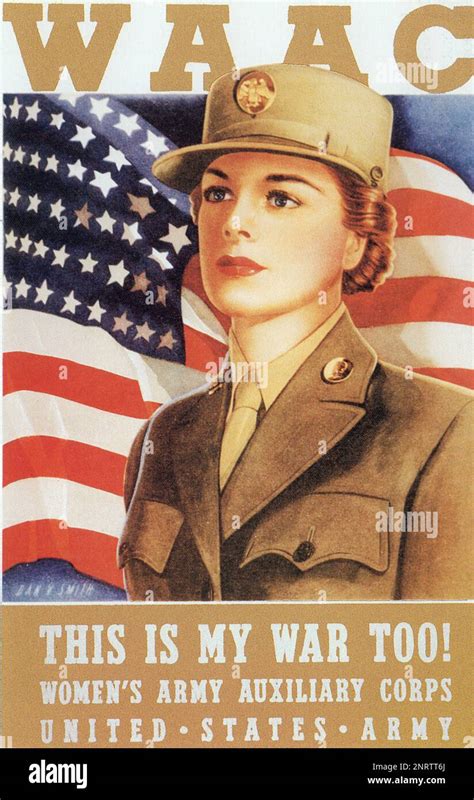 Womens Army Corps Ww2 Recruiting Poster Stock Photo Alamy