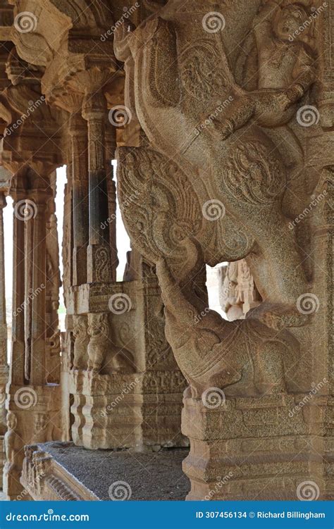 Sculpture Of Rider On Mythical Beast Ranga Mantapa At Vittala Temple