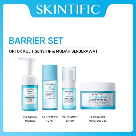 Jual Skintific 4pcs Paket Skincare With Serum Low PH Cleanser