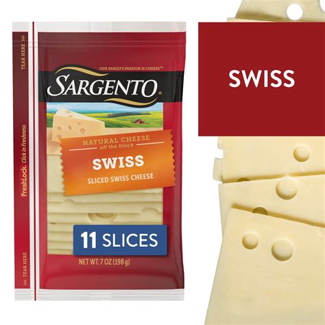 Sargento Sliced Swiss Natural Cheese Slices Walmart