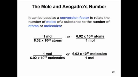 Avogadro S Number And The Mole