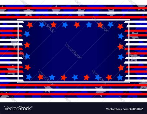 Usa Flag Symbols Patriotic Border Royalty Free Vector Image