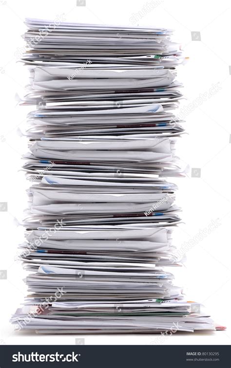 Stack Of Mail On White Background Stock Photo 80130295 Shutterstock