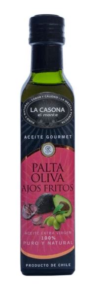 Aceite De Palta Oliva Y Ajo Frito 250 Ml Casona Del Monte Green Conexion