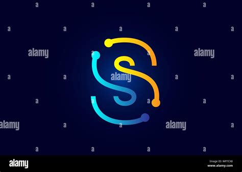 Blue And Orange Letter S Alphabet Logo Icon Design Suitable As A