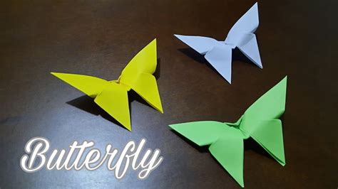 How To Make An Easy Origami Paper Butterfly Youtube