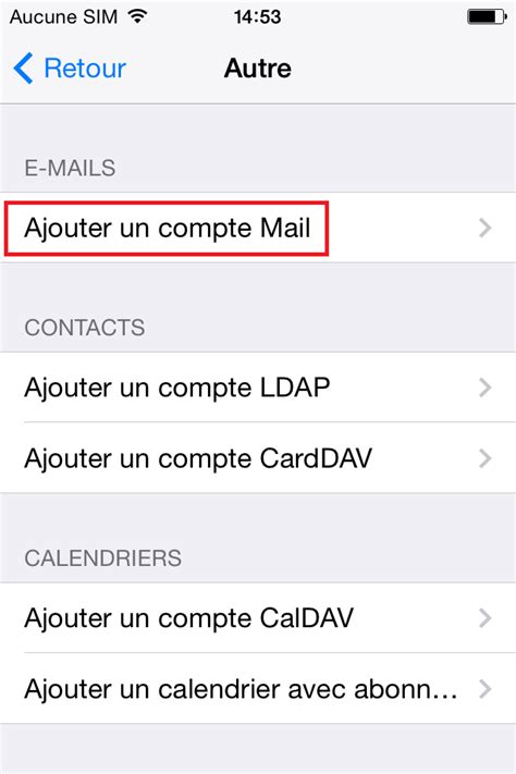 Paramétrer une adresse mail dans lapplication Mail sur iPhone Jalis FAQ