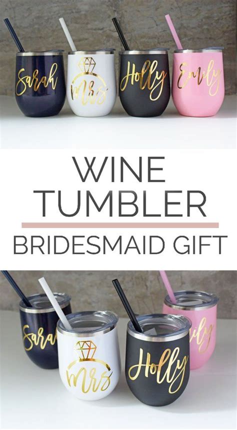 Bachelorette Tumblers Bridesmaid T Wine Tumbler With Lid Etsy Wine Tumblers Wine Ts