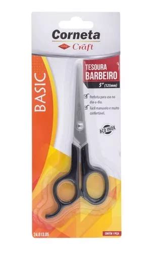 Tesoura Barbeiro Corneta Basic Inox Equot Blister Mercadolivre