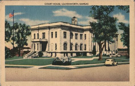 Leavenworth County Courthouse Kansas Postcard