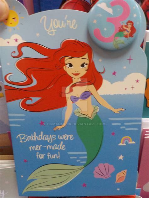 Ariel Mermaid Princess Birthday Card By Humanmuck On Deviantart