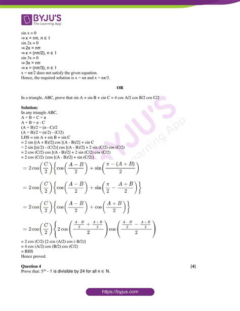 Isc Class 11 Maths Mock Sample Question Paper 1 With Answers Free Pdf 35052 Hot Sex Picture