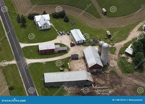 Old Wisconsin Dairy Farm Farmhouse Stock Image | CartoonDealer.com ...