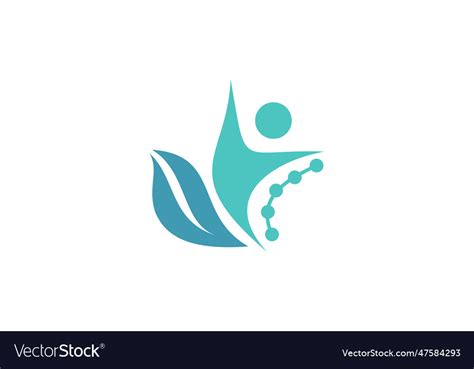 Chiropractic logo design with modern creative Vector Image