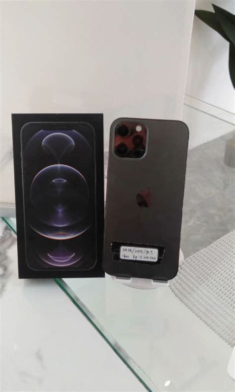 Iphone 12 Pm 128gb Fullset Mulus Ex Ibox Space Grey Telepon Seluler