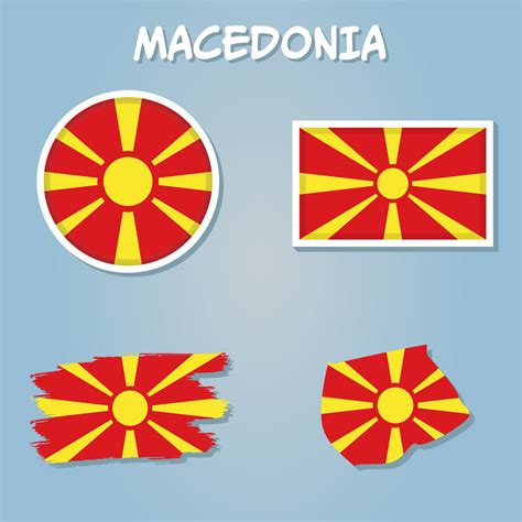 North Macedonia vector map flag silhouette illustration isolated ...